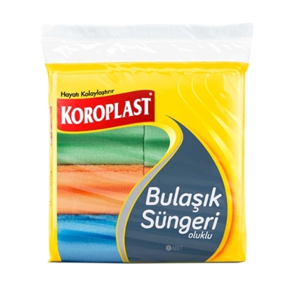 Гъба за съдове с канал KOROPLAST, 8 бр