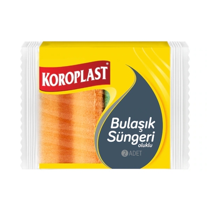 Гъба за съдове с канал KOROPLAST, 2 бр