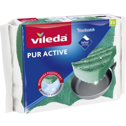 Гъба за тефлонови съдове VILEDA Pur Active, 2 бр