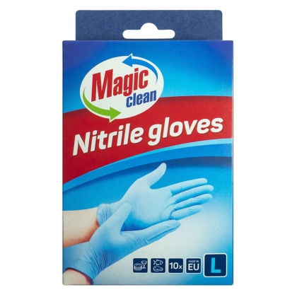 Нитрилни ръкавици, L, Magic Clean, 10 бр