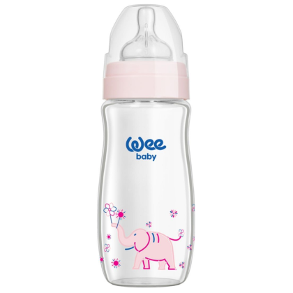 Бебешко стъклено шише Wee Baby Classic Plus, 280 мл