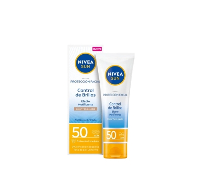 Слънцезащитен крем, NIVEA Shine Control F50, 50 мл