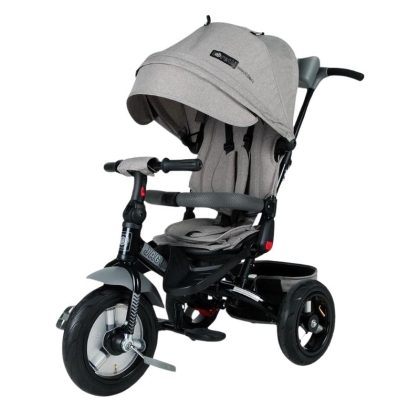 Триколка Lorelli Jaguar Grey Luxe с въздушни гуми, сив