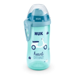 Чаша със сламка NUK Flexy Chameleon Cup, 300 мл