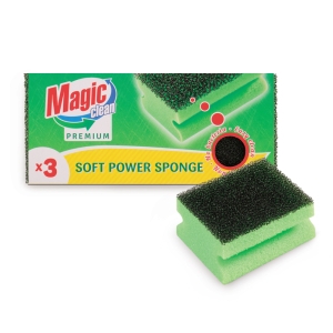 Гъба с канал MAGIC Premium, Soft Power, 3 бр