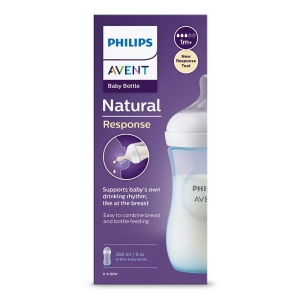 Бебешко шише против колики Philips AVENT Natural, синьо, 260 мл