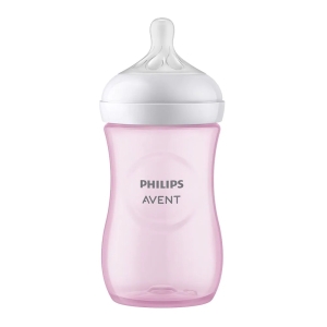 Бебешко шише против колики Philips AVENT Natural, розово, 260 мл