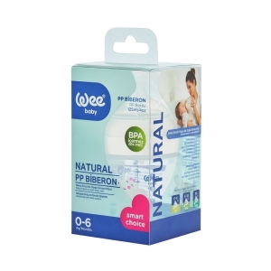 Бебешко шише с широк биберон Wee Baby Natural, 125 мл