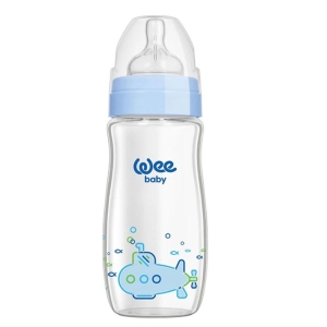 Бебешко стъклено шише Wee Baby Classic Plus, 280 мл