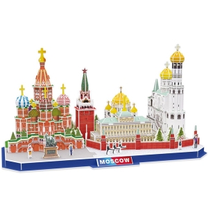 Пъзел CUBIC Fun, 3D, City Line Moscow, 204 части