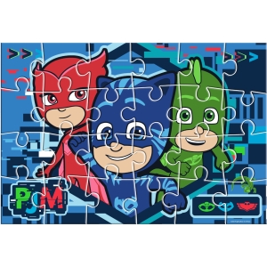 Двустранен пъзел за оцветяване, PJ Masks, 24 части