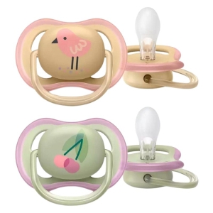 Ортодонтични залъгалки Philips AVENT Ultra Air, 0-6 месеца, 2 бр, череша