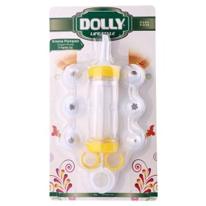 Пластмасов шприц за сладки DOLLY PVC, 7 накрайника