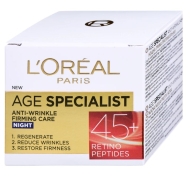 Нощен крем LOREAL Age Specialist 45+,  50 мл