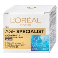 Нощен крем, LOREAL Age Specialist 35+,  50 мл