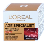 Дневен крем, LOREAL Age Specialist 45+,  SPF20,  50 мл