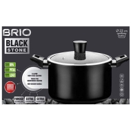 Тенджера с капак BRIO Black Stone, 5.6 л