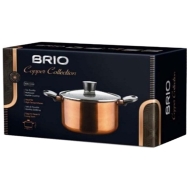 Тенджера с капак Brio Copper Collection, 4.65 л